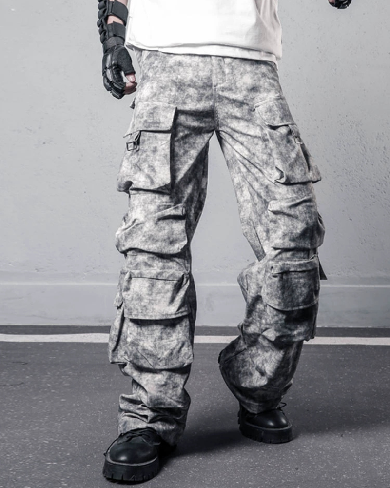Pantalons Cargo Tie-Dye Chic - pantalons cargo - Pantalons Cargo Tie-Dye pour une Touche d'Aventure
