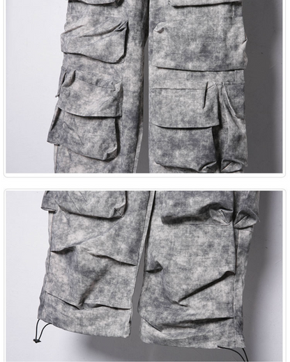 Pantalons Cargo Tie-Dye Chic - pantalons utilitaires - Pantalons Cargo Tie-Dye pour une Touche d'Aventure