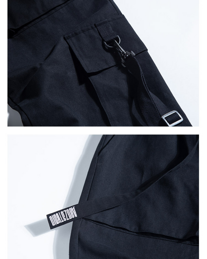 Pantalons Cargo Urbains Chic -  vêtements fonctionnels - Pantalons Cargo Noirs à la Coupe Décontractée