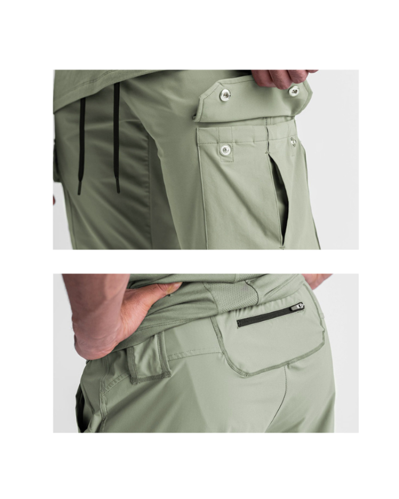 Pantalons Cargo Utilitaires Essentiels - pantalons cargo - Pantalons Cargo Sportifs Multi-Poches pour Hommes