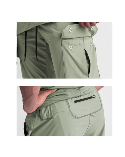 Pantalons Cargo Utilitaires Essentiels - pantalons cargo - Pantalons Cargo Sportifs Multi-Poches pour Hommes
