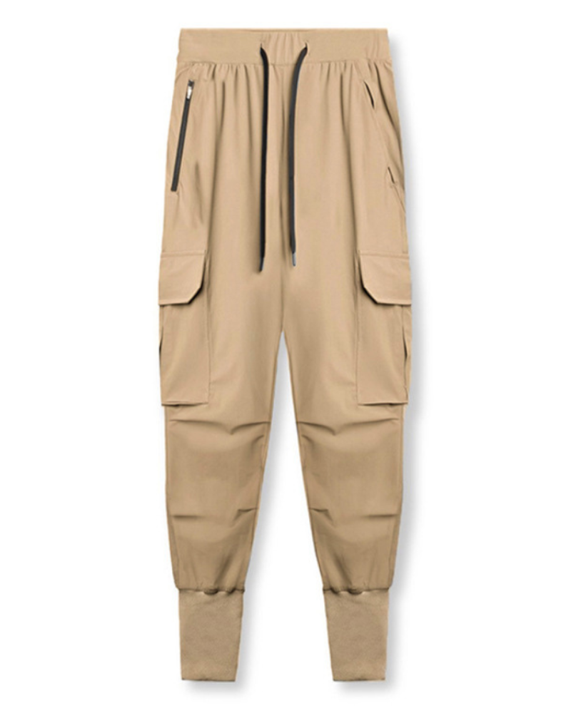Pantalons Cargo Utilitaires Essentiels -  pantalons multi-poches - Pantalons Cargo Sportifs Multi-Poches pour Hommes