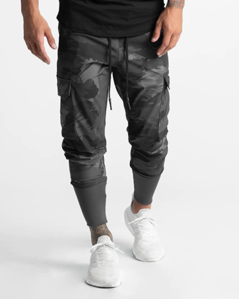 Pantalons Cargo Utilitaires Essentiels -  pantalons multi-poches - Pantalons Cargo Sportifs Multi-Poches pour Hommes