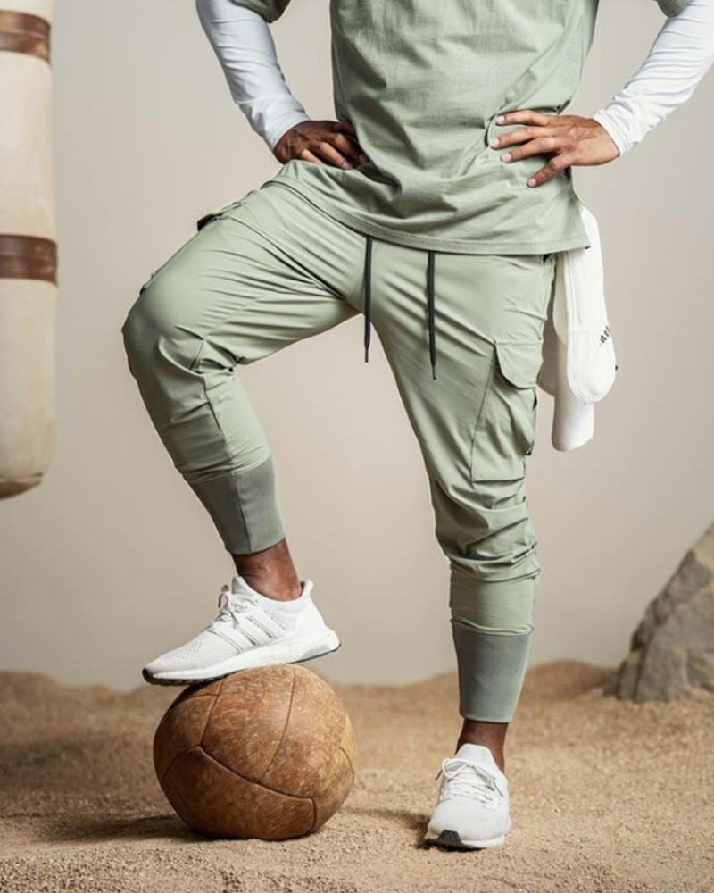 Pantalons Cargo Utilitaires Essentiels -  pantalons pour le jogging - Pantalons Cargo Sportifs Multi-Poches pour Hommes