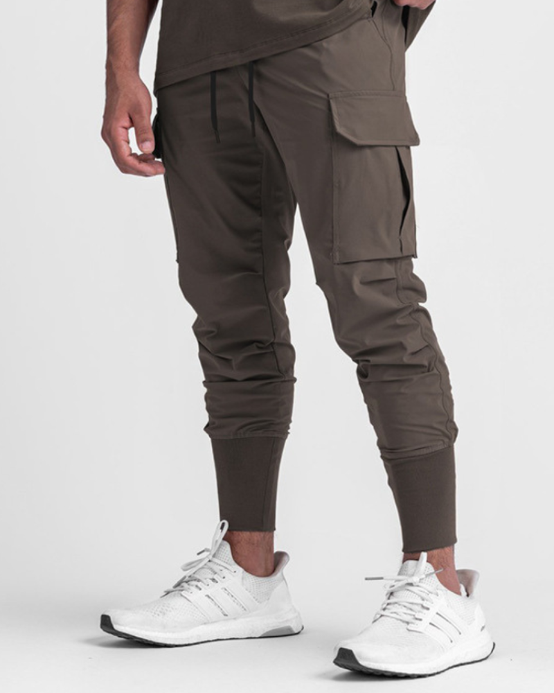 Pantalons Cargo Utilitaires Essentiels - pantalons sportifs - Pantalons Cargo Sportifs Multi-Poches pour Hommes