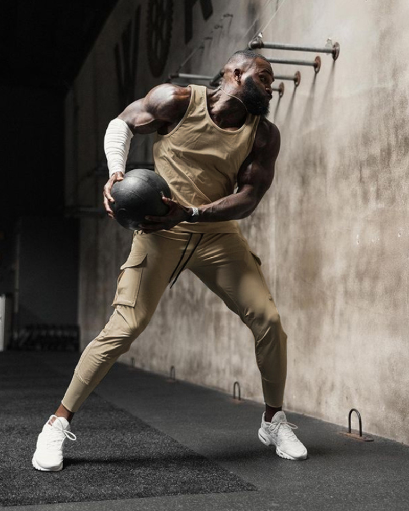 Pantalons Cargo Utilitaires Essentiels -  vêtements décontractés - Pantalons Cargo Sportifs Multi-Poches pour Hommes