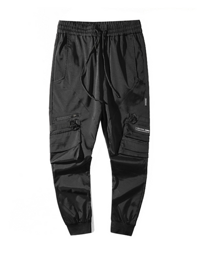 Pantalons Cargo Utilitaires Stealth -  style hip hop - Pantalons Cargo Utilitaires en Noir pour Aventuriers