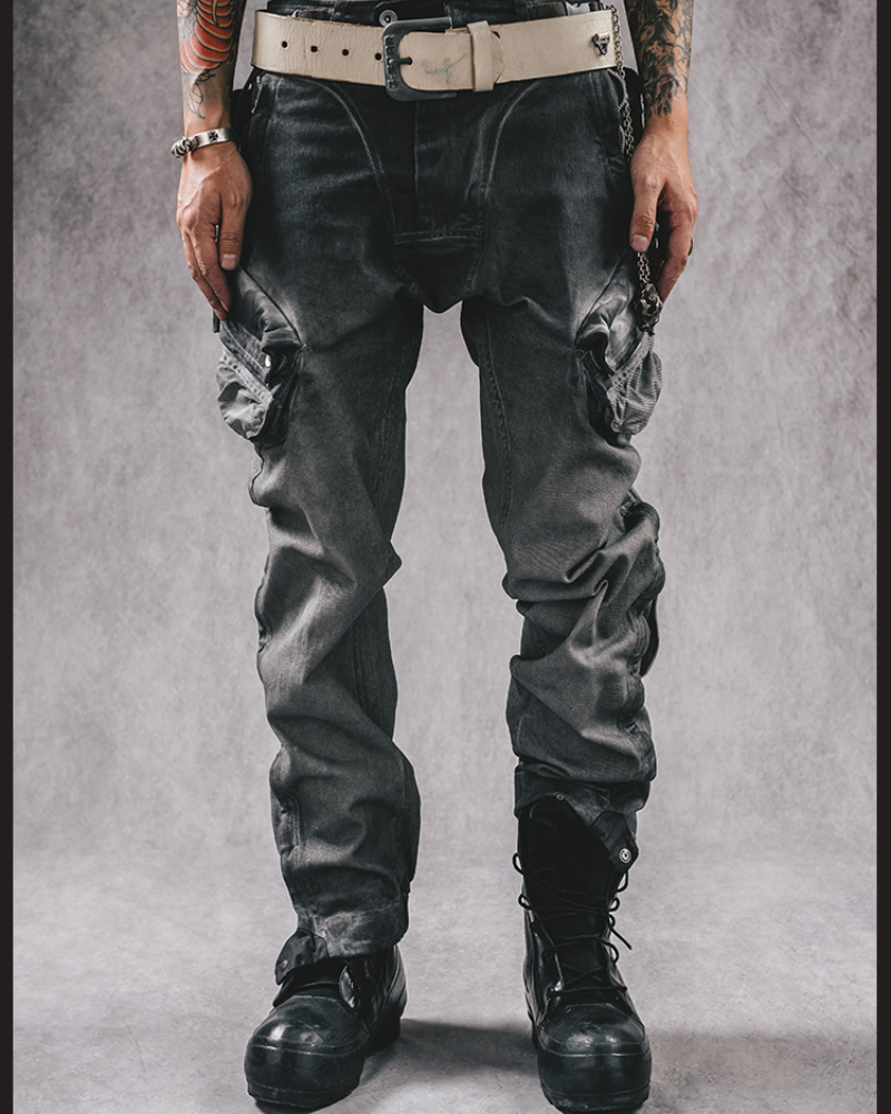Pantalons Cargo Vintage Résistants - pantalons techwear - Pantalons Cargo Vintage Résistants pour un style unique