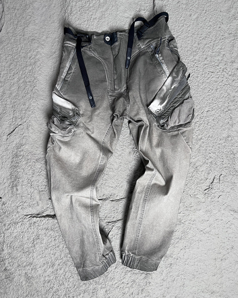 Pantalons Cargo Vintage Résistants -  vêtements cyberpunk - Pantalons Cargo Vintage Résistants pour un style unique