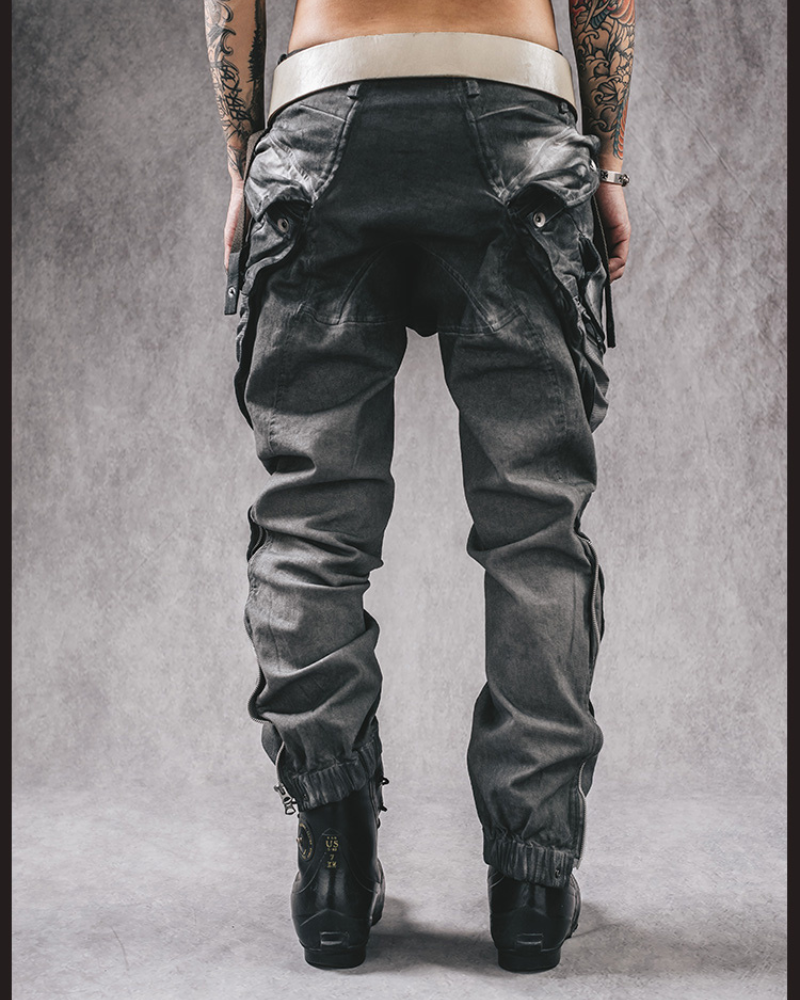 Pantalons Cargo Vintage Résistants -  vêtements cyberpunk - Pantalons Cargo Vintage Résistants pour un style unique