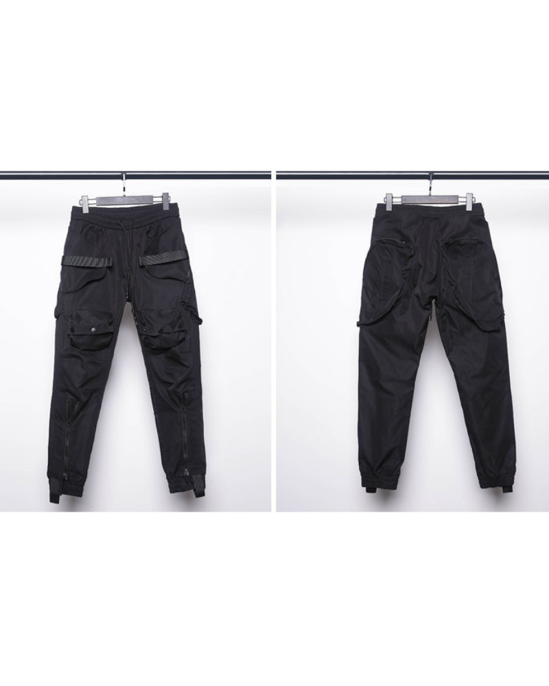Pantalons Cargo Zip Dynamiques -  urban style - Pantalons Cargo Zippés Pratiques pour Aventures Urbaines