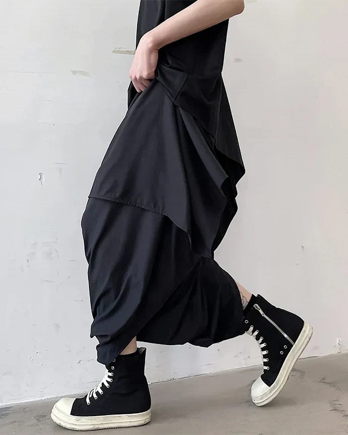 Pantalons Chic à Entrejambe Tombant -  confort ajustable - Pantalons Chic à Entrejambe Tombant pour un Style Éunique