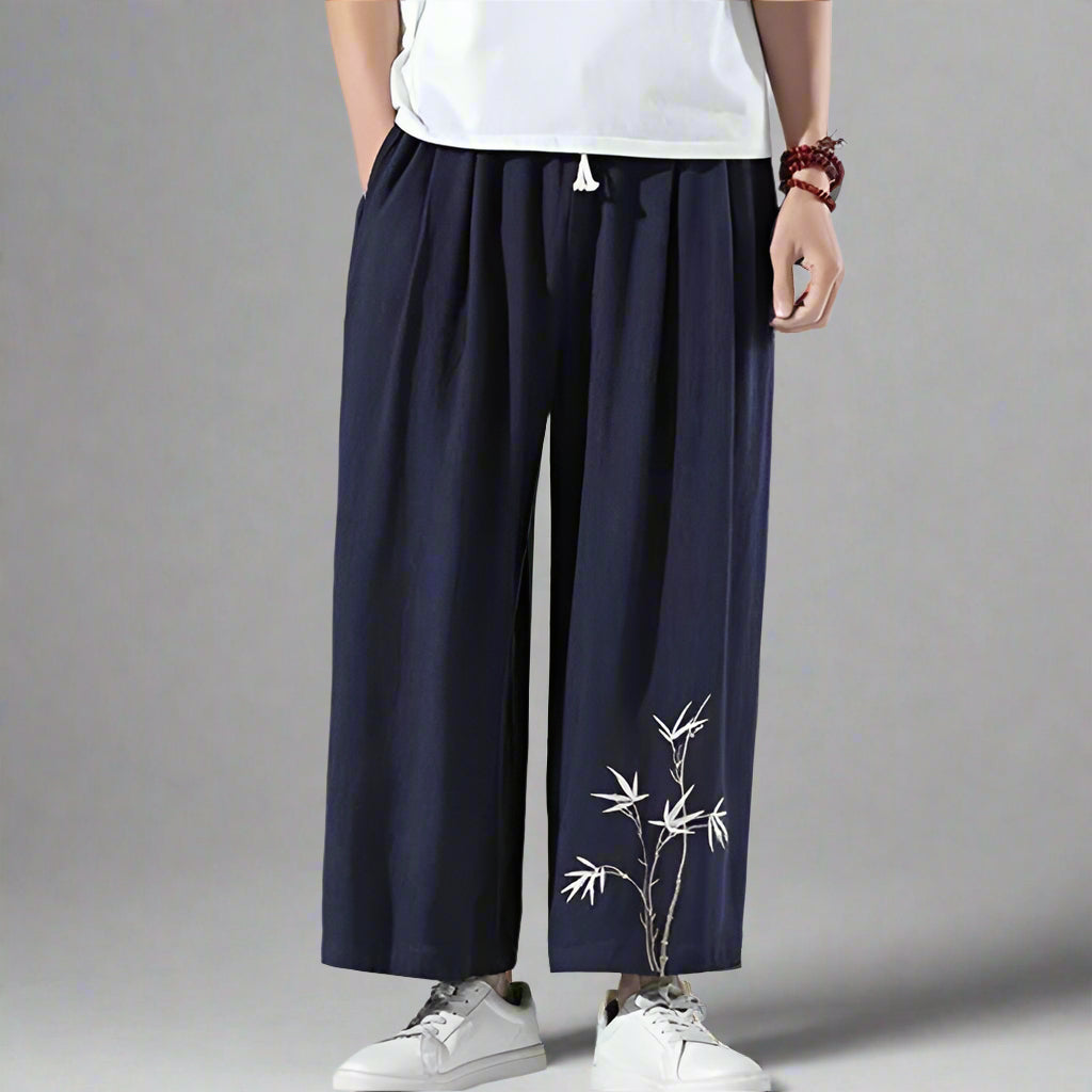 Pantalons Chic et Confortables -  confort - Pantalons Hakama Chic avec Poches Pratiques