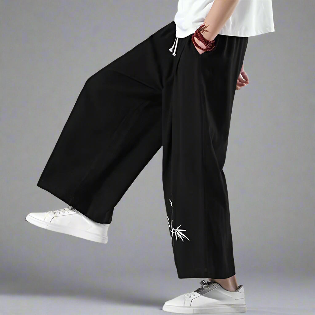 Pantalons Chic et Confortables -  décontracté - Pantalons Hakama Chic avec Poches Pratiques