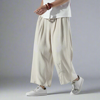 Pantalons Chic et Confortables -  pantalons ajustables - Pantalons Hakama Chic avec Poches Pratiques