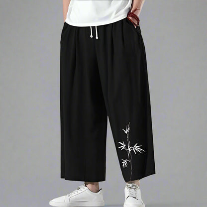 Pantalons Chic et Confortables - pantalons à jambes larges - Pantalons Hakama Chic avec Poches Pratiques