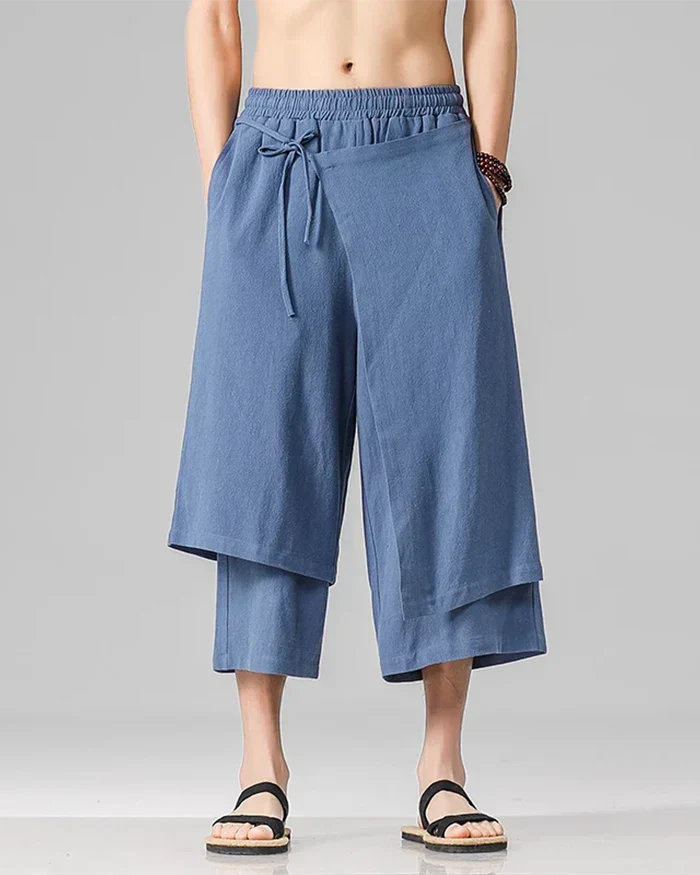 Pantalons Chic Style Hakama -  confort - Pantalons Hakama Courts : Confort et Modernité