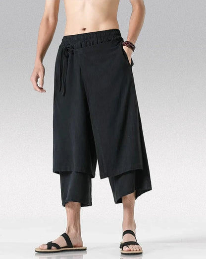 Pantalons Chic Style Hakama - pantalons légers - Pantalons Hakama Courts : Confort et Modernité