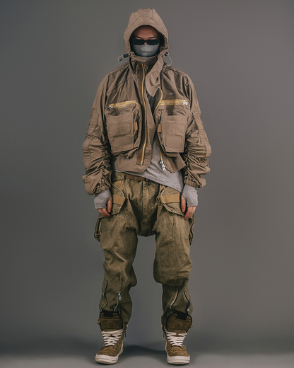 Pantalons Convertibles Chic Rétro -  mode rétro - Pantalons Convertibles Chic Rétro en Kaki