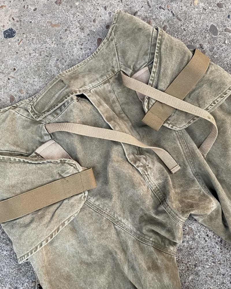 Pantalons Convertibles Chic Rétro - pantalons cargo - Pantalons Convertibles Chic Rétro en Kaki