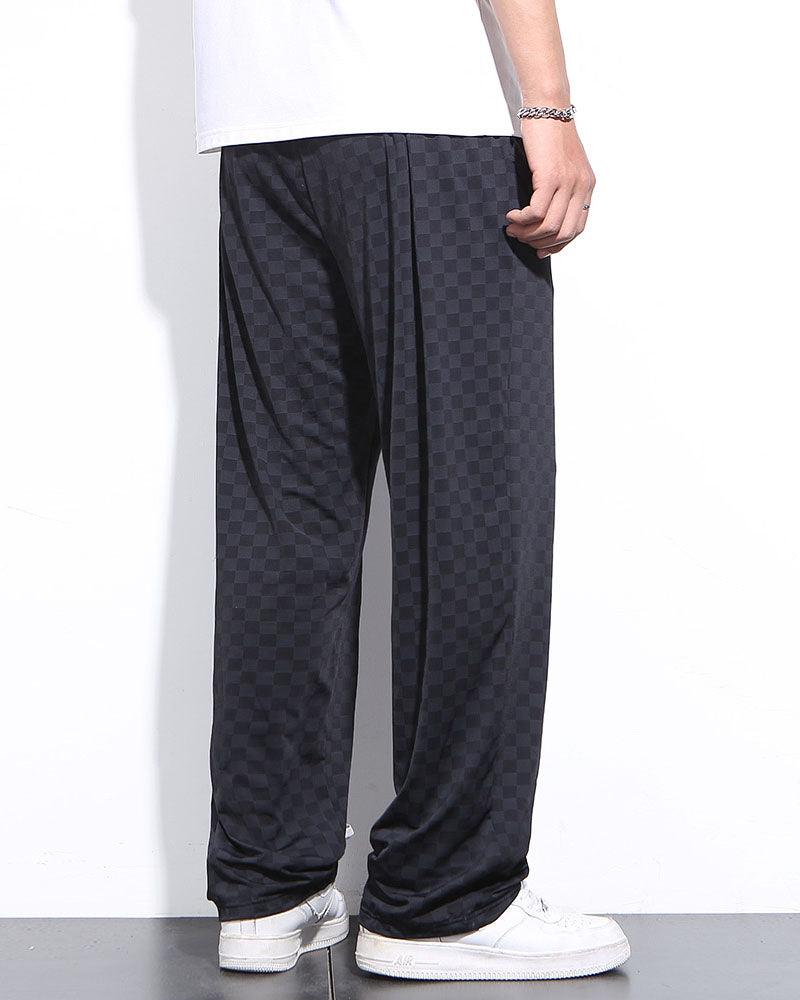 Pantalons de détente à motif damier Groovy - pantalons estivaux confortable - Pantalons de détente à motif damier pour l'été