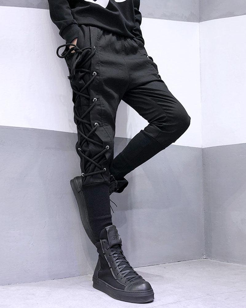 Pantalons de Jogging Chic avec Cordon Latéral -  look urbain contemporain