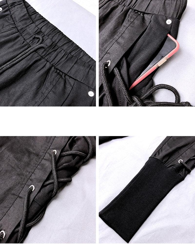 Pantalons de Jogging Chic avec Cordon Latéral -  vêtements confortables
