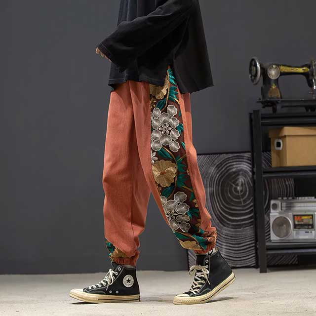 Pantalons de Jogging Chic Japonais - pantalons jogging - Pantalons de Jogging Style Hakama Confortables