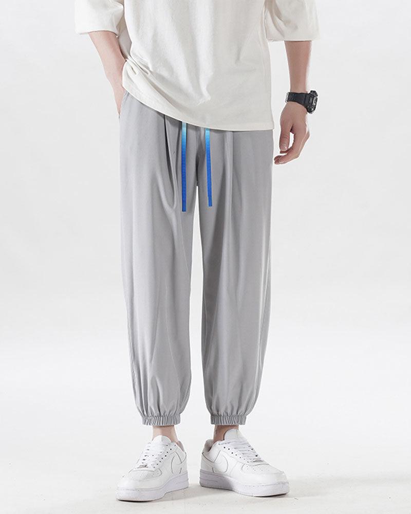 Pantalons de Jogging en Soie Luxe - jogging soie - Pantalons de Jogging en Soie Légers pour l'Été