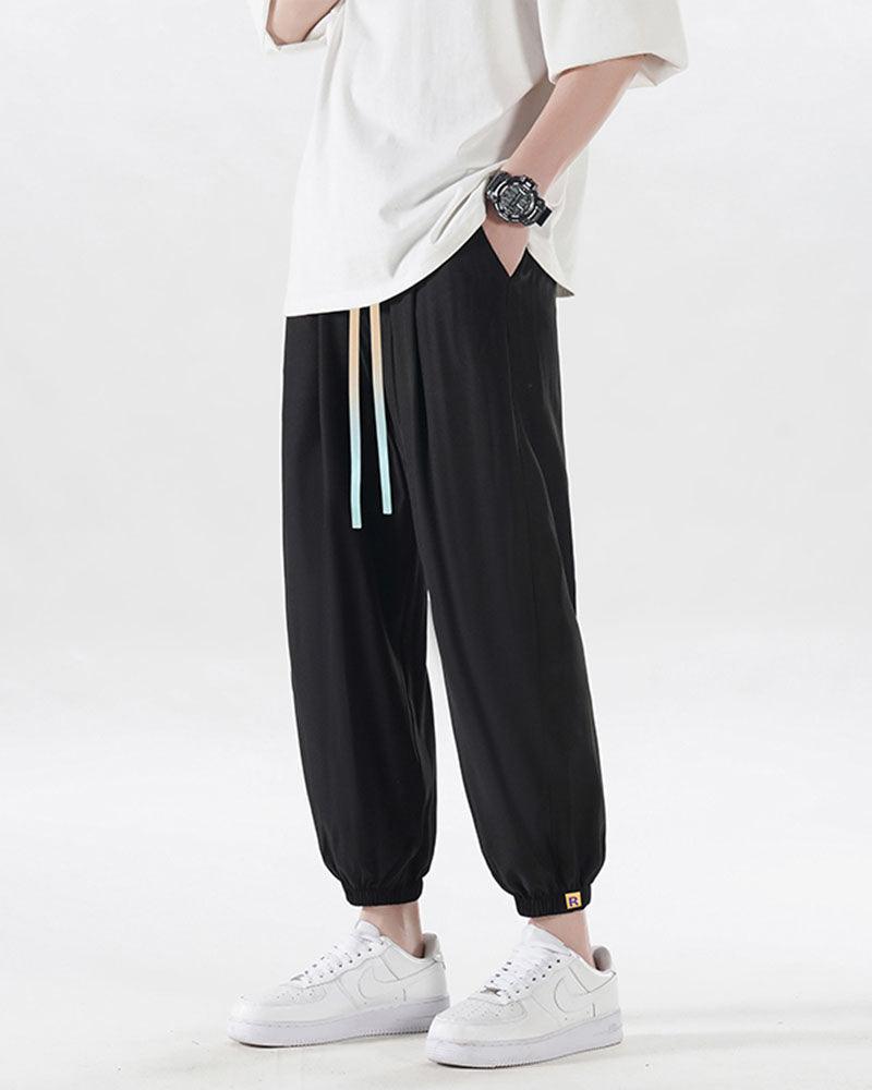 Pantalons de Jogging en Soie Luxe -  mode estivale - Pantalons de Jogging en Soie Légers pour l'Été
