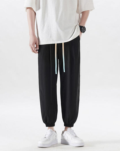 Pantalons de Jogging en Soie Luxe - pantalons en soie glacée - Pantalons de Jogging en Soie Légers pour l'Été