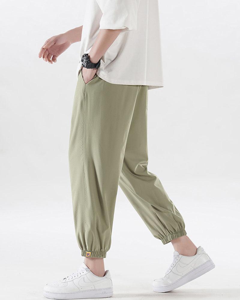 Pantalons de Jogging en Soie Luxe -  pantalons été - Pantalons de Jogging en Soie Légers pour l'Été