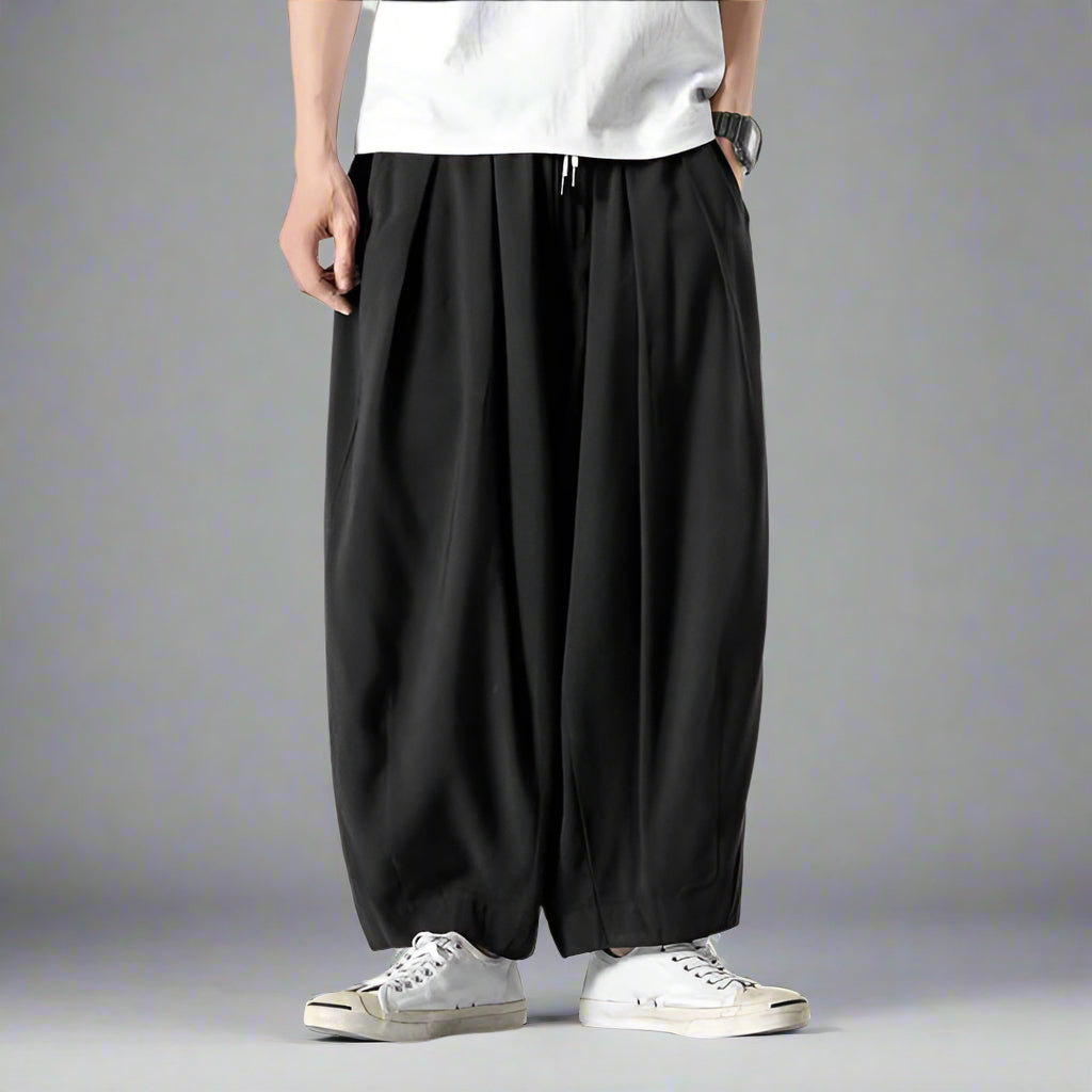 Pantalons de Lounge Chic et Confortables -  jogging hakama - Pantalons de Lounge Chic pour un Confort Au Quotidien