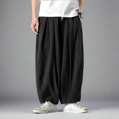 Pantalons de Lounge Chic et Confortables -  jogging hakama - Pantalons de Lounge Chic pour un Confort Au Quotidien