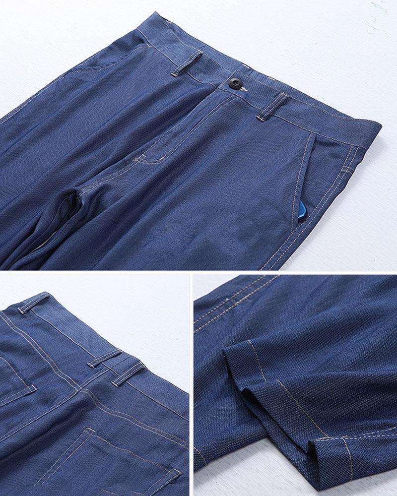 Pantalons de Lounge en Denim Mélangé Soie -  denim - Pantalons de Lounge en Denim Mélangé Soie pour l'été