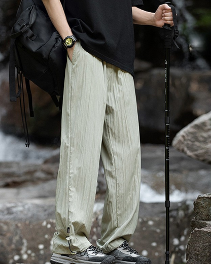 Pantalons de randonnée plissés Breezy -  coupe-vent - Pantalons de randonnée plissés en soie glacée pour l'été