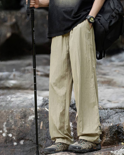 Pantalons de randonnée plissés Breezy -  pantalons déperlants - Pantalons de randonnée plissés en soie glacée pour l'été