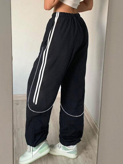 Pantalons de Sport en Nylon -  noir - Pantalons de Sport en Nylon pour un Look Streetwear