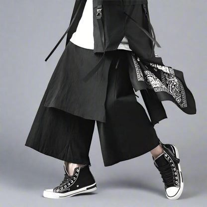 Pantalons de Style Hakama Élégants -  jambes larges - Pantalons Hakama Élégants pour un Style Unique