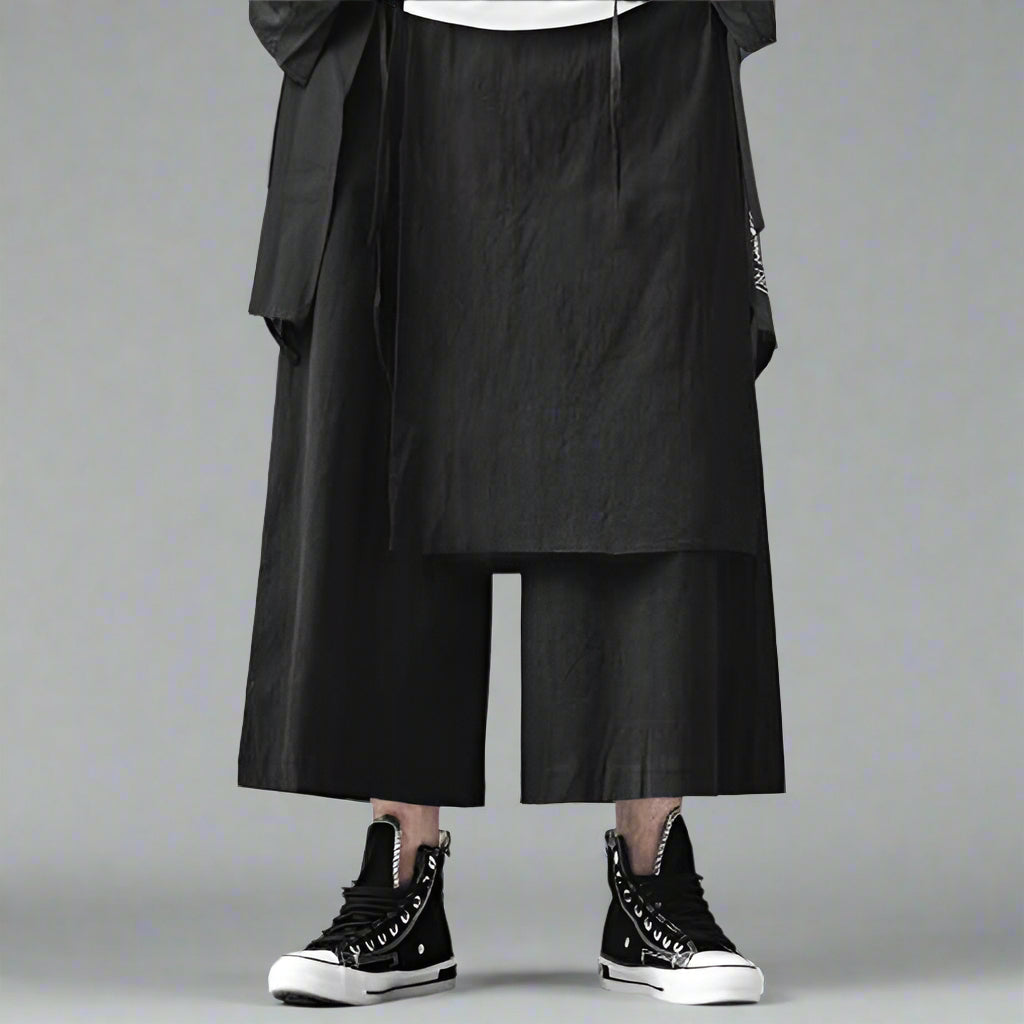 Pantalons de Style Hakama Élégants - mode streetwear - Pantalons Hakama Élégants pour un Style Unique