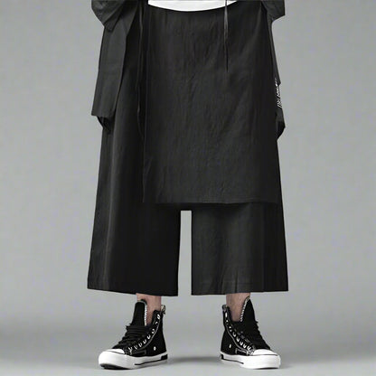 Pantalons de Style Hakama Élégants - mode streetwear - Pantalons Hakama Élégants pour un Style Unique