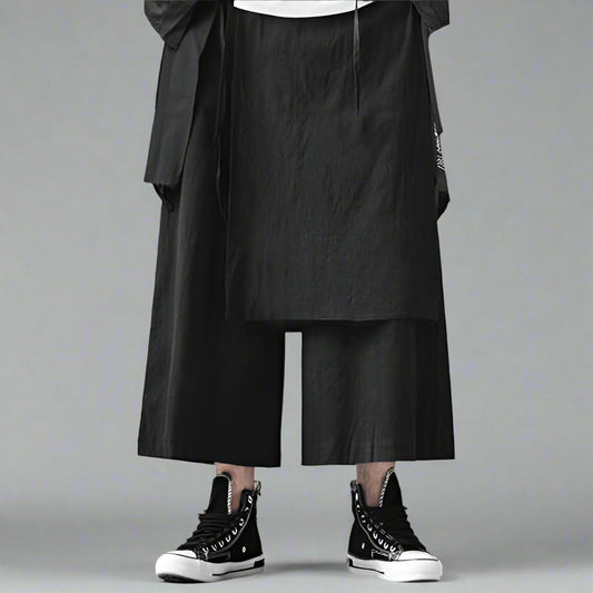 Pantalons de Style Hakama Élégants - mode streetwear - Pantalons Hakama Élégants pour un Style Unique