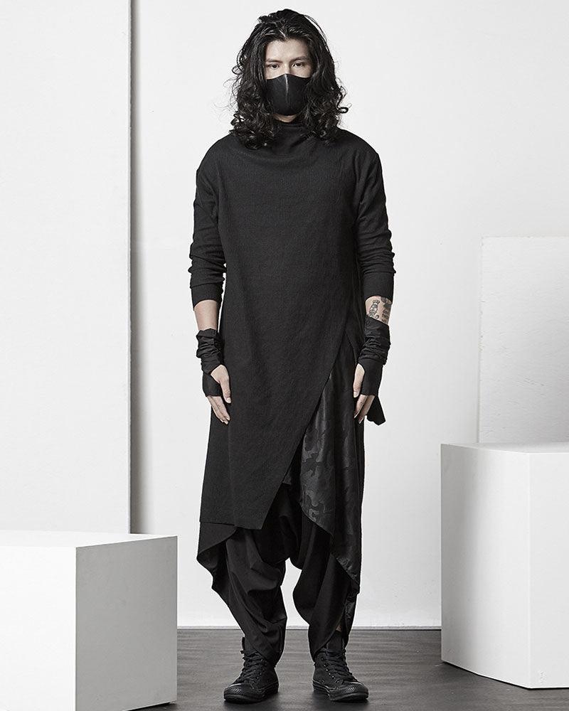 Pantalons de Style Urbain Discrets -  aesthetic ninja techwear - Pantalons Urbains Discrets en Polyester Noir
