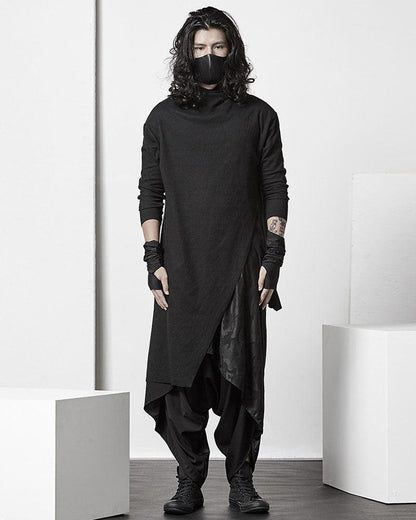 Pantalons de Style Urbain Discrets -  aesthetic ninja techwear - Pantalons Urbains Discrets en Polyester Noir