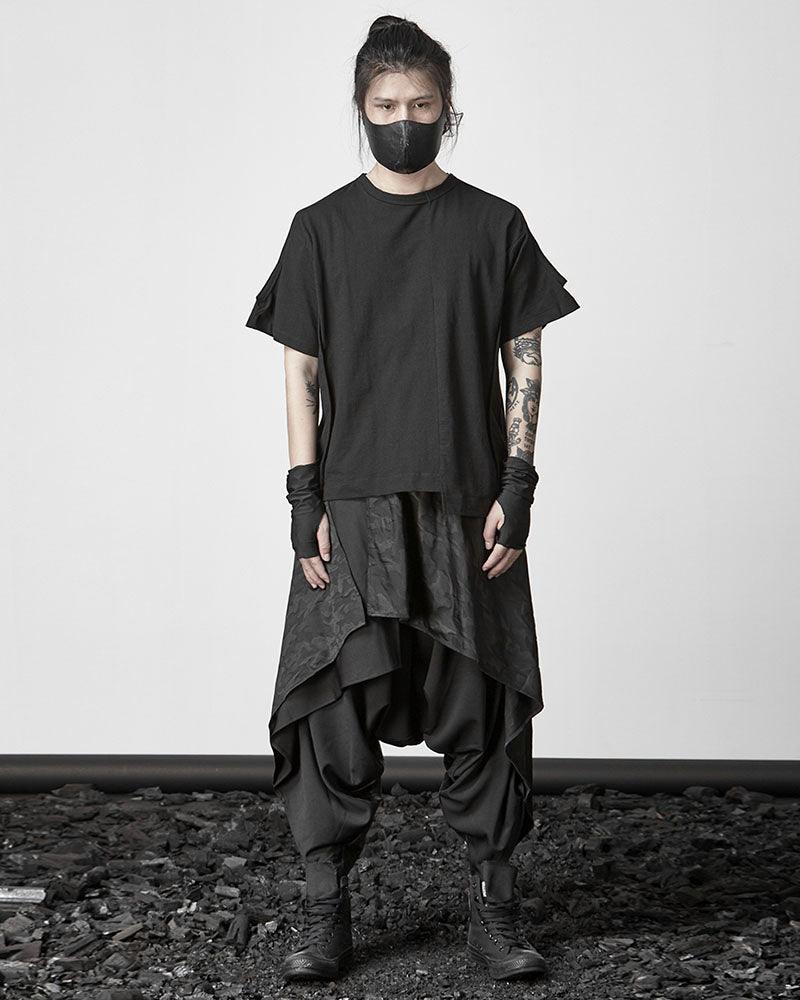 Pantalons de Style Urbain Discrets -  mode streetwear - Pantalons Urbains Discrets en Polyester Noir