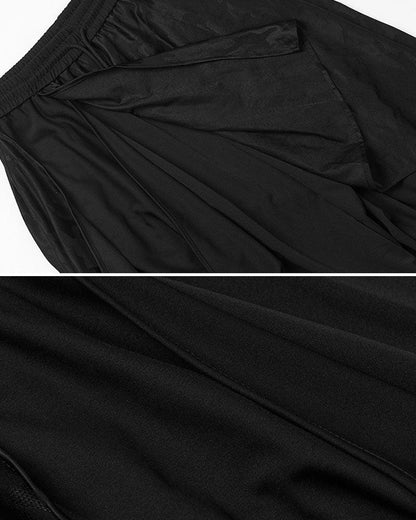 Pantalons de Style Urbain Discrets -  techwear - Pantalons Urbains Discrets en Polyester Noir