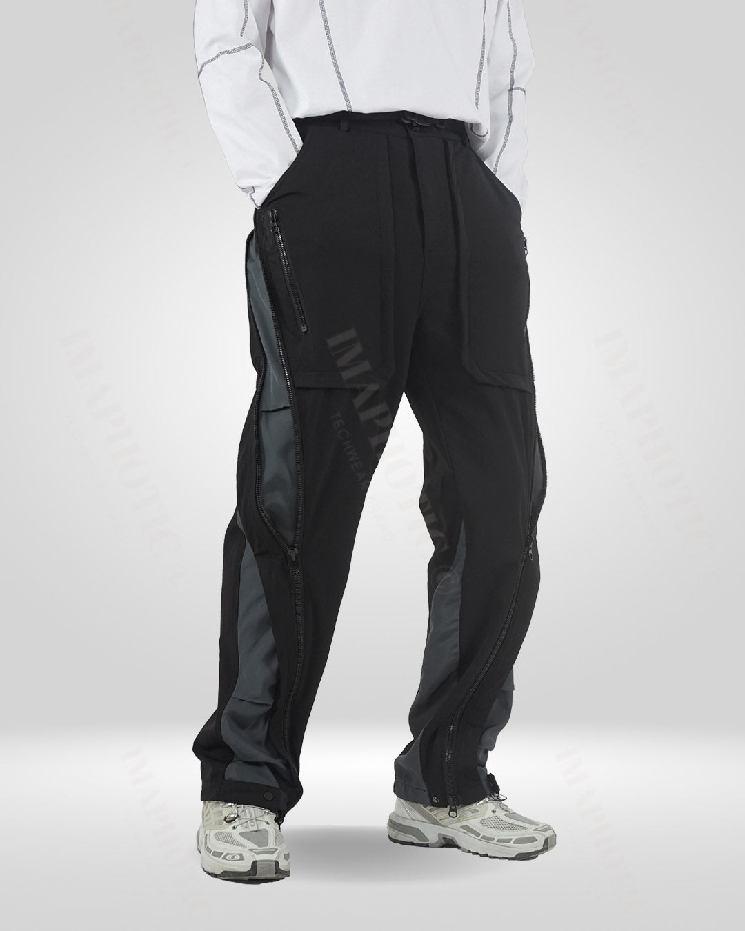 Pantalons Droits Élastiques Polyvalents -  nylon - Pantalons Droits Élastiques Confortables et Stylés