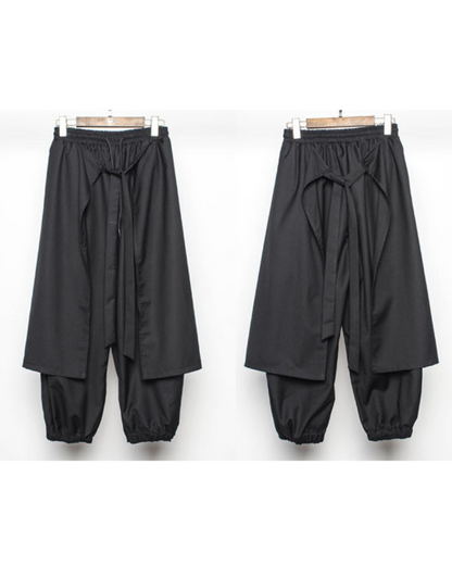 Pantalons Dynamiques à Double Couche -  streetwear - Pantalons Dynamiques Inspirés du Style Japonais