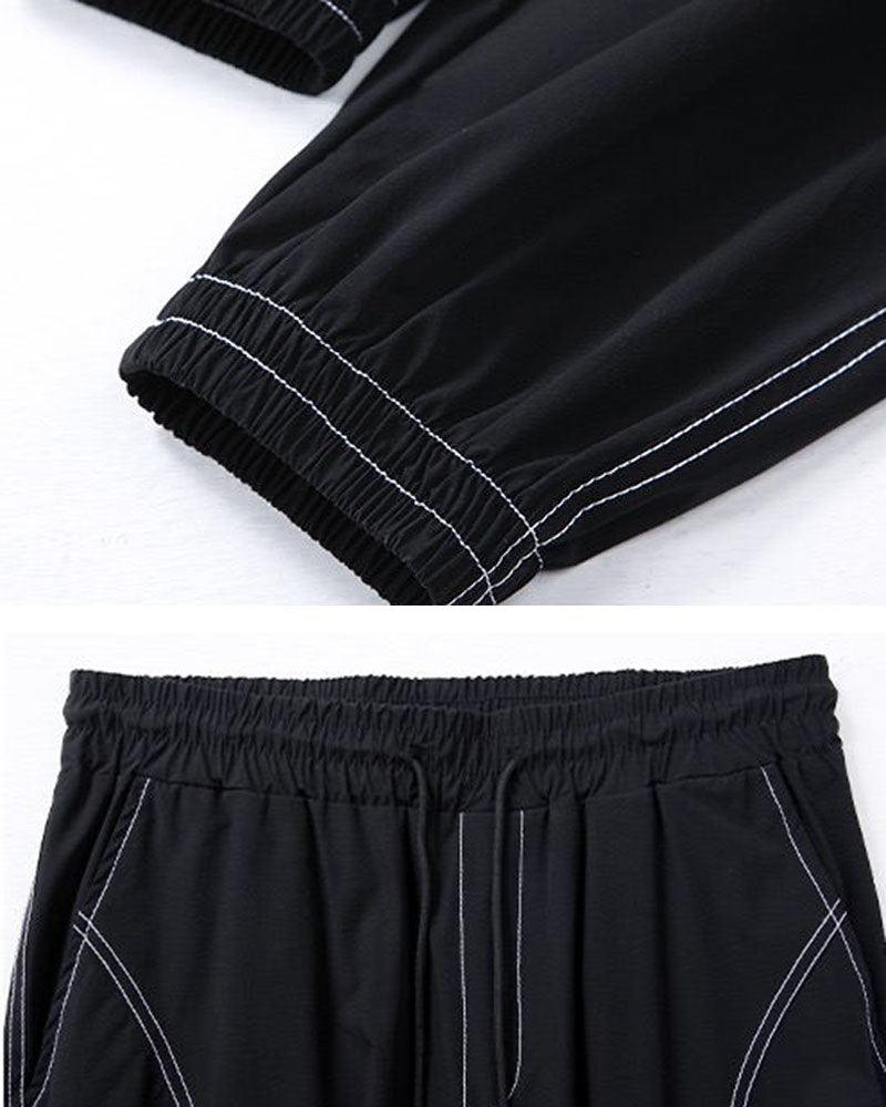 Pantalons en Soie Glacée Patchwork Stylés -  patwork - Pantalons en Soie Glacée pour un Été Confortable