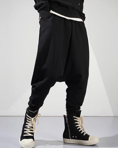 Pantalons à Entrejambe Basse Élégants -  streetwear - Pantalons à Entrejambe Basse Élégants et Confortables